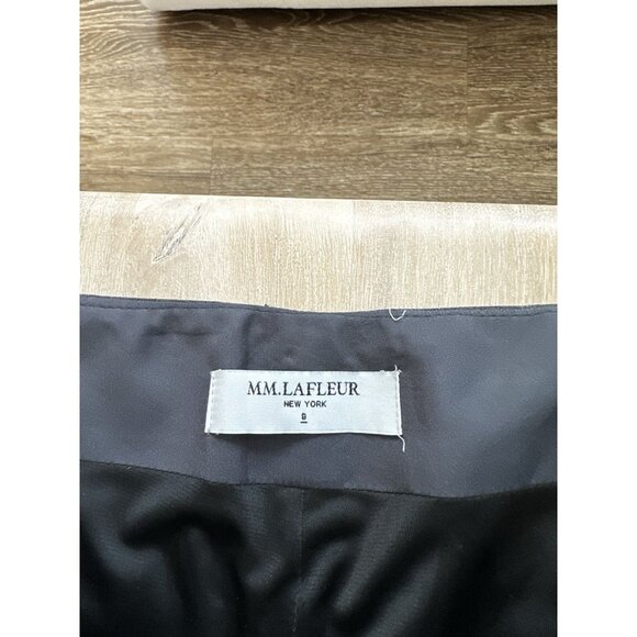 MM Lafleur The Clooney Pant Tropical Wool in Dark Gray Split Hem Straight Leg 8 - Picture 4 of 8